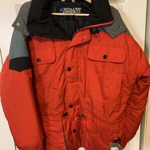 Vintage Zermatt Mens Sz M Ski Snowboarding Red Black Jacket Coat